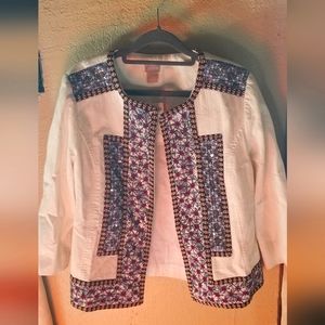 Brand new Chico's embellished jacket